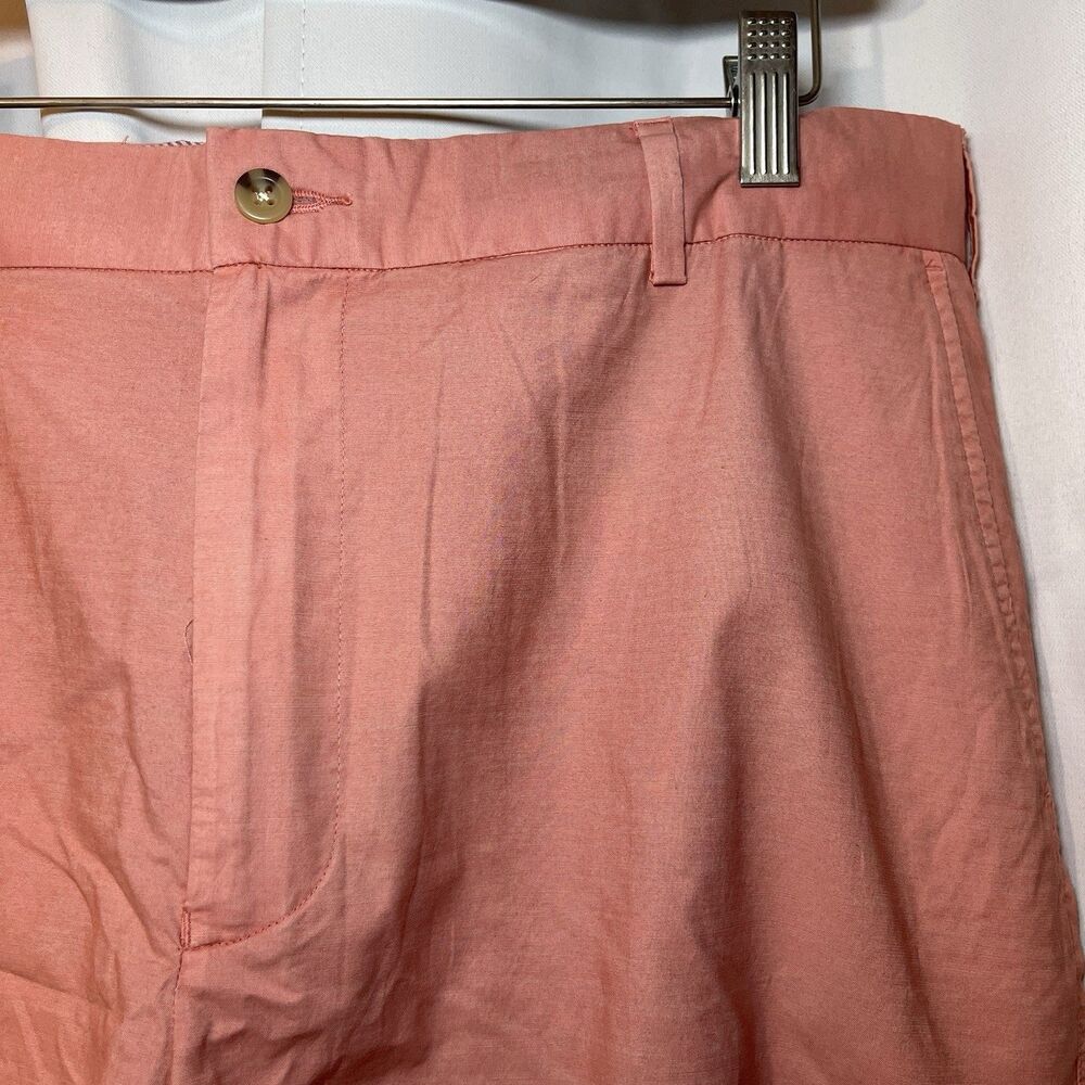 Peter Millar Shorts Mens 36 Pink Salmon Mid Rise Flat‎ Front Casual Golf Chino